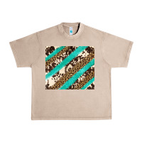 French Oak turquoise glitter leopard and cowhide Urban Heavy Tee - Artiststas
