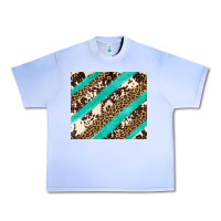 Grape Ice turquoise glitter leopard and cowhide Urban Heavy Tee - Artiststas