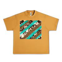 Peanut Butter turquoise glitter leopard and cowhide Urban Heavy Tee - Artiststas
