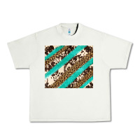 Pistachio turquoise glitter leopard and cowhide Urban Heavy Tee - Artiststas