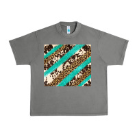 Tornado turquoise glitter leopard and cowhide Urban Heavy Tee - Artiststas