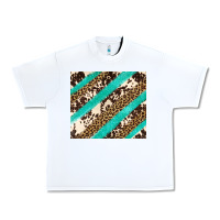White turquoise glitter leopard and cowhide Urban Heavy Tee - Artiststas