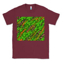 Burgundy distressed shamrock and leopard Classic Tee - RanaPortraitStore