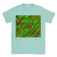 Seafoam distressed shamrock and leopard Classic Tee - RanaPortraitStore