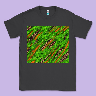 Distressed Shamrock And Leopard Classic Tee Designed By Ranaportraitstore