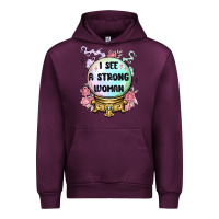 Mauve Wine i see a strong woman Urban Hoodie - MaliasSmallBusiness