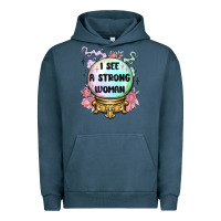 Pigment Midnight Navy i see a strong woman Urban Hoodie - MaliasSmallBusiness
