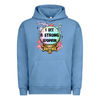 Pigment Pebble Blue i see a strong woman Urban Hoodie - MaliasSmallBusiness