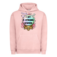Pigment Salmon i see a strong woman Urban Hoodie - MaliasSmallBusiness