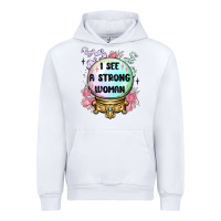 White i see a strong woman Urban Hoodie - MaliasSmallBusiness