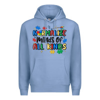 Colony Blue normalize minds of all kinds Premium Hoodie - MaliasSmallBusiness