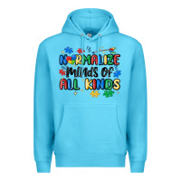 Ocean Blue normalize minds of all kinds Premium Hoodie - MaliasSmallBusiness