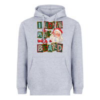 Heather Grey I Love A Man With A Beard Heavyweight Hoodie - FaDigitalArtStudio