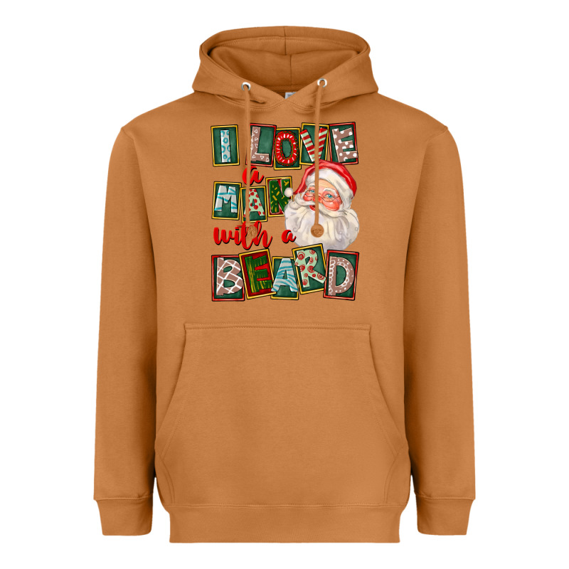 I Love A Man With A Beard Heavyweight Hoodie by FaDigitalArtStudio | Teevron