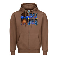 Chestnut in my cheer mom era afro messy bun Zipper Hoodie - texasbilliewilder
