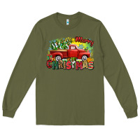 Army Green merry christmas truck Long Sleeve Tee - Zillion Design Studio