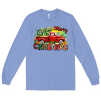 Colony Blue merry christmas truck Long Sleeve Tee - Zillion Design Studio