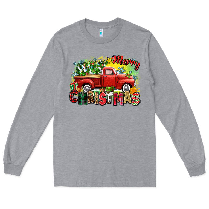 Merry Christmas Truck Long Sleeve Tee by Zillion Design Studio | Teevron