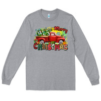 Heather Grey merry christmas truck Long Sleeve Tee - Zillion Design Studio