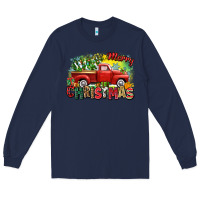 Navy merry christmas truck Long Sleeve Tee - Zillion Design Studio