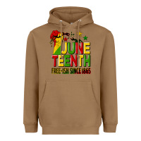 Toasted Coconut juneteenth fist free ish since 1865 Heavyweight Hoodie - HRA Design Shop
