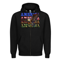 Black america america america america Zipper Hoodie - Zillion Design Studio
