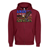 Burgundy america america america america Zipper Hoodie - Zillion Design Studio