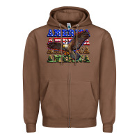 Chestnut america america america america Zipper Hoodie - Zillion Design Studio