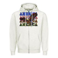 Oatmeal Heather america america america america Zipper Hoodie - Zillion Design Studio