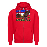 Red america america america america Zipper Hoodie - Zillion Design Studio