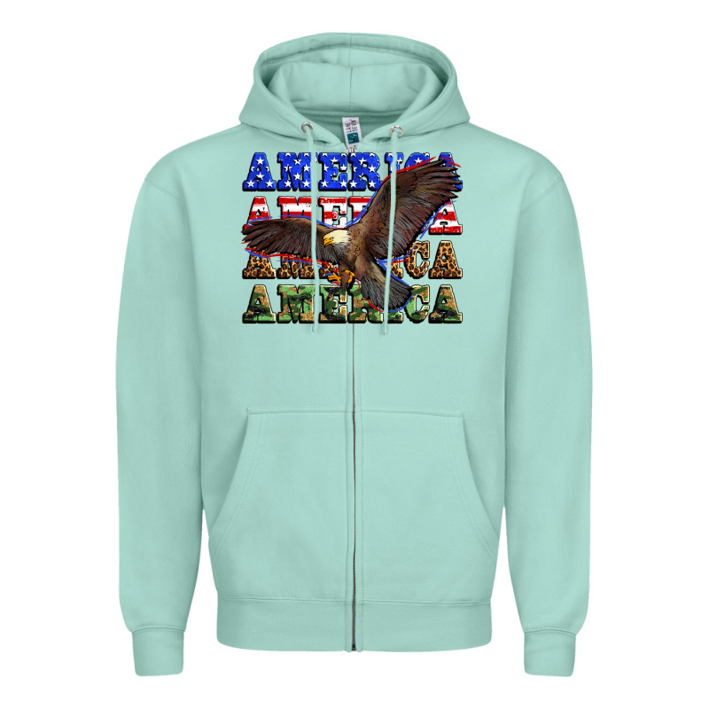 America America America America Zipper Hoodie by Zillion Design Studio | Teevron