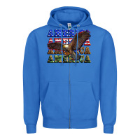 True Royal america america america america Zipper Hoodie - Zillion Design Studio