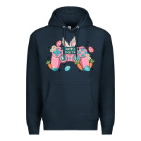 Navy happy easter Premium Hoodie - MaliasSmallBusiness