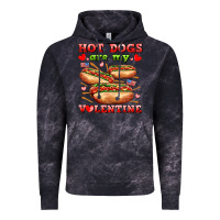 Cloud Black hot dogs are my valentine Vintage Hoodie - AdoDesignShop