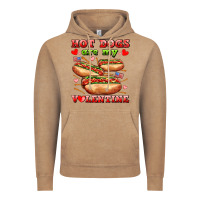 Vintage Coffee hot dogs are my valentine Vintage Hoodie - AdoDesignShop