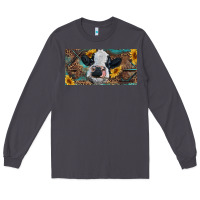 Smoke Baby cow with sunflower and leopard Long Sleeve Tee - RanaPortraitStore