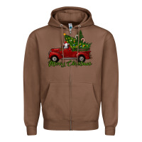 Chestnut merry christmas baby sheep trees with truck Zipper Hoodie - RanaPortraitStore