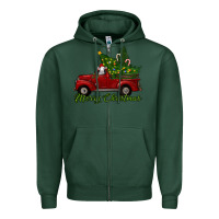 Sports Green merry christmas baby sheep trees with truck Zipper Hoodie - RanaPortraitStore
