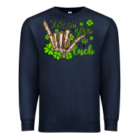Navy i don t give a luck Premium Sweatshirt - Artiststas