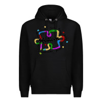 Black autism teacher pencil Premium Hoodie - MaliasSmallBusiness