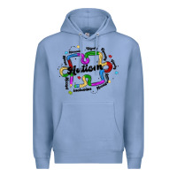 Colony Blue autism teacher pencil Premium Hoodie - MaliasSmallBusiness