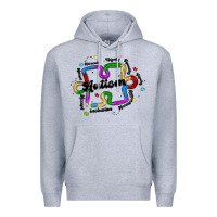 Heather Grey autism teacher pencil Premium Hoodie - MaliasSmallBusiness