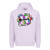 Lilac autism teacher pencil Premium Hoodie - MaliasSmallBusiness