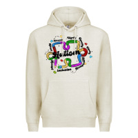 Oatmeal Heather autism teacher pencil Premium Hoodie - MaliasSmallBusiness