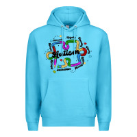 Ocean Blue autism teacher pencil Premium Hoodie - MaliasSmallBusiness