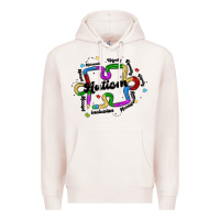 Pale Pink autism teacher pencil Premium Hoodie - MaliasSmallBusiness