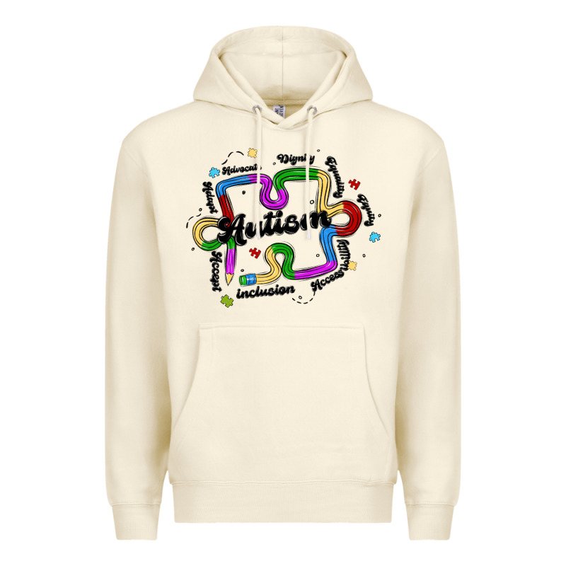 Autism Teacher Pencil Premium Hoodie by MaliasSmallBusiness | Teevron