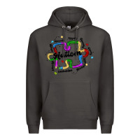 Smoke autism teacher pencil Premium Hoodie - MaliasSmallBusiness