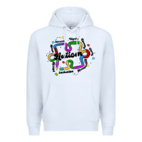 White autism teacher pencil Premium Hoodie - MaliasSmallBusiness