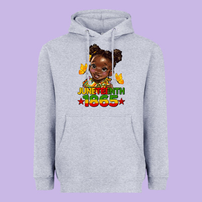Juneteenth 1865 Afro Girl Heavyweight Hoodie Designed By Hra Design Shop